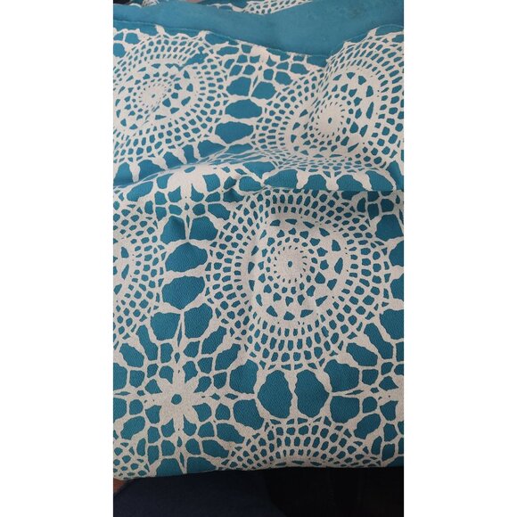Material Polyester Stretchy Blue White Painted Fabric  72 x 60 Dress T-Shirt  2 - Picture 1 of 6